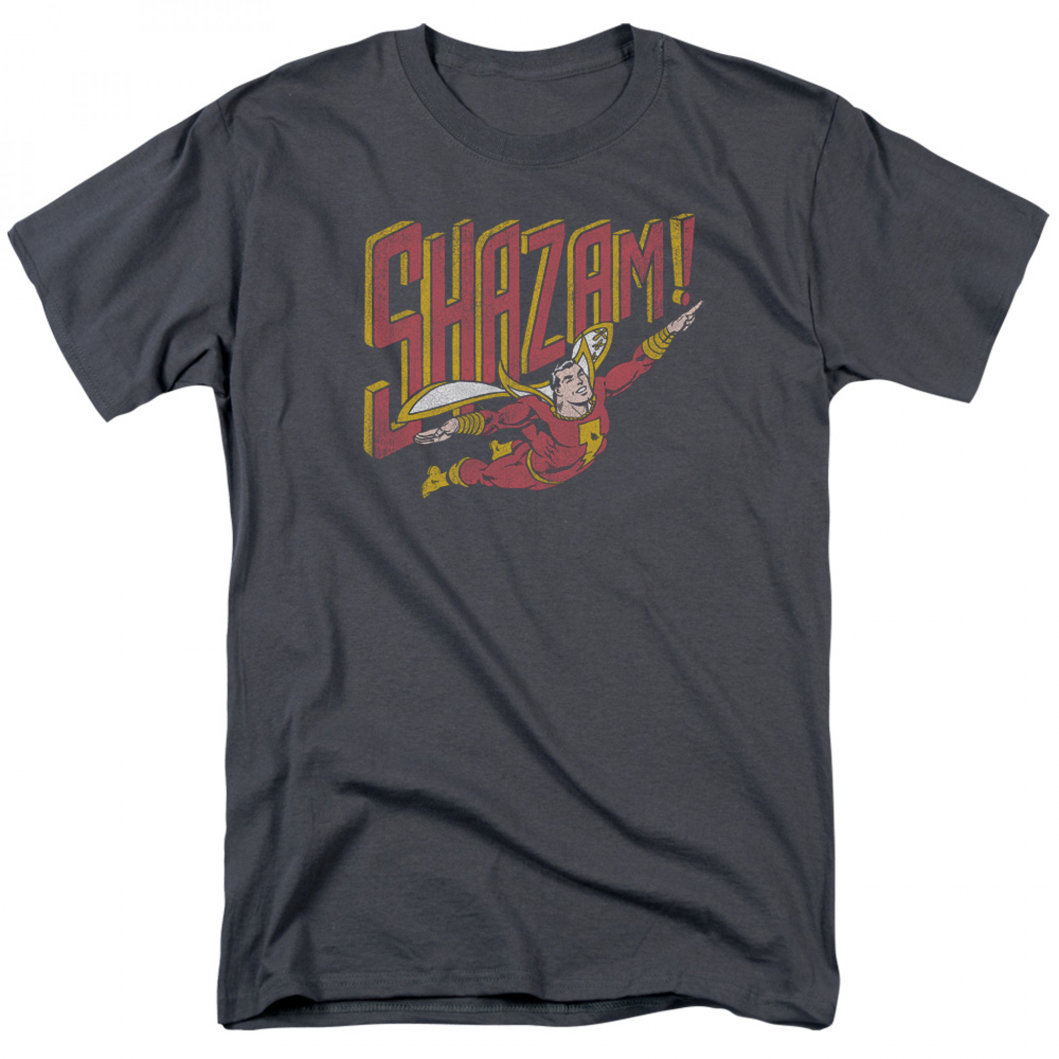 Shazam Retro Flight Charcoal T-Shirt