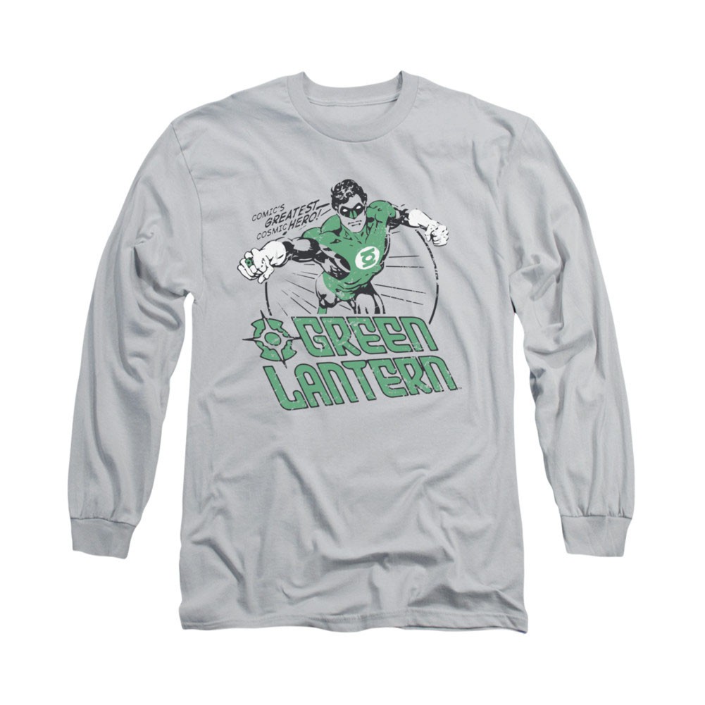 Green Lantern Cosmic Hero Gray Long Sleeve T-Shirt