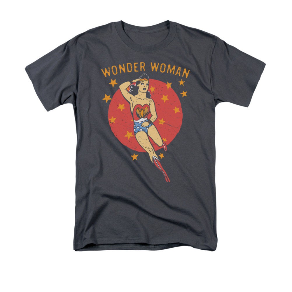 Wonder Woman Circle Gray T-Shirt