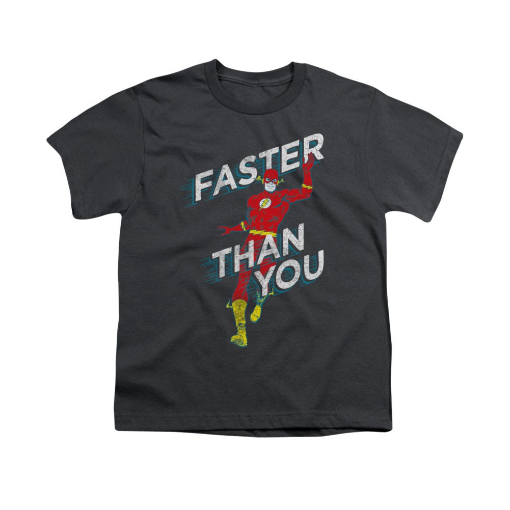 The Flash Faster Than You Gray Youth Unisex T-Shirt