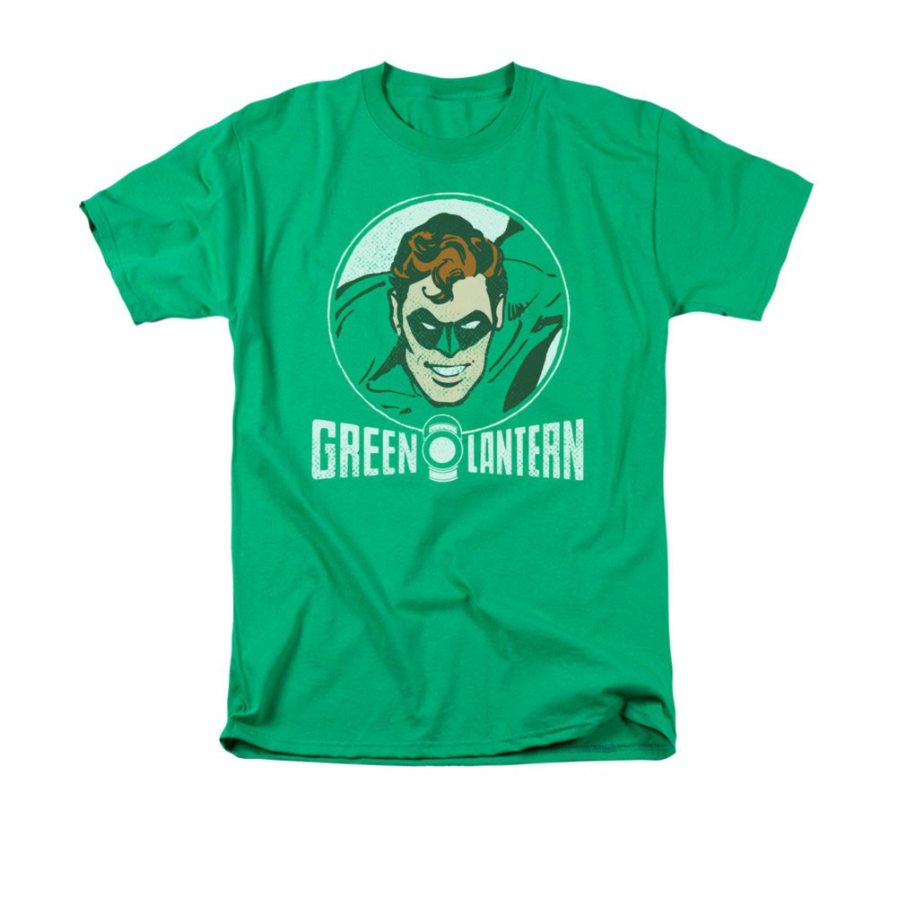 Green Lantern Men's Green Retro Circle Tee Shirt