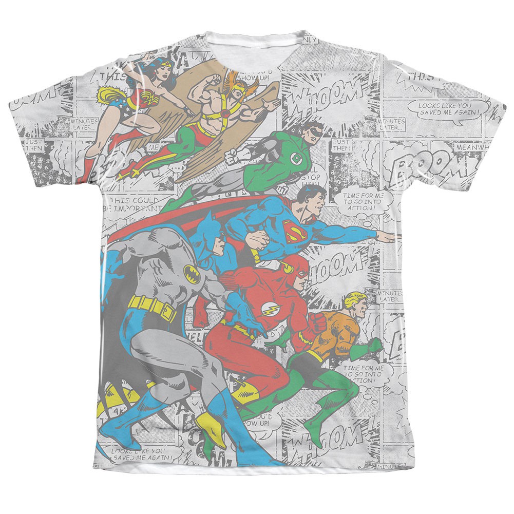 Justice League Face Off Sublimation T-Shirt