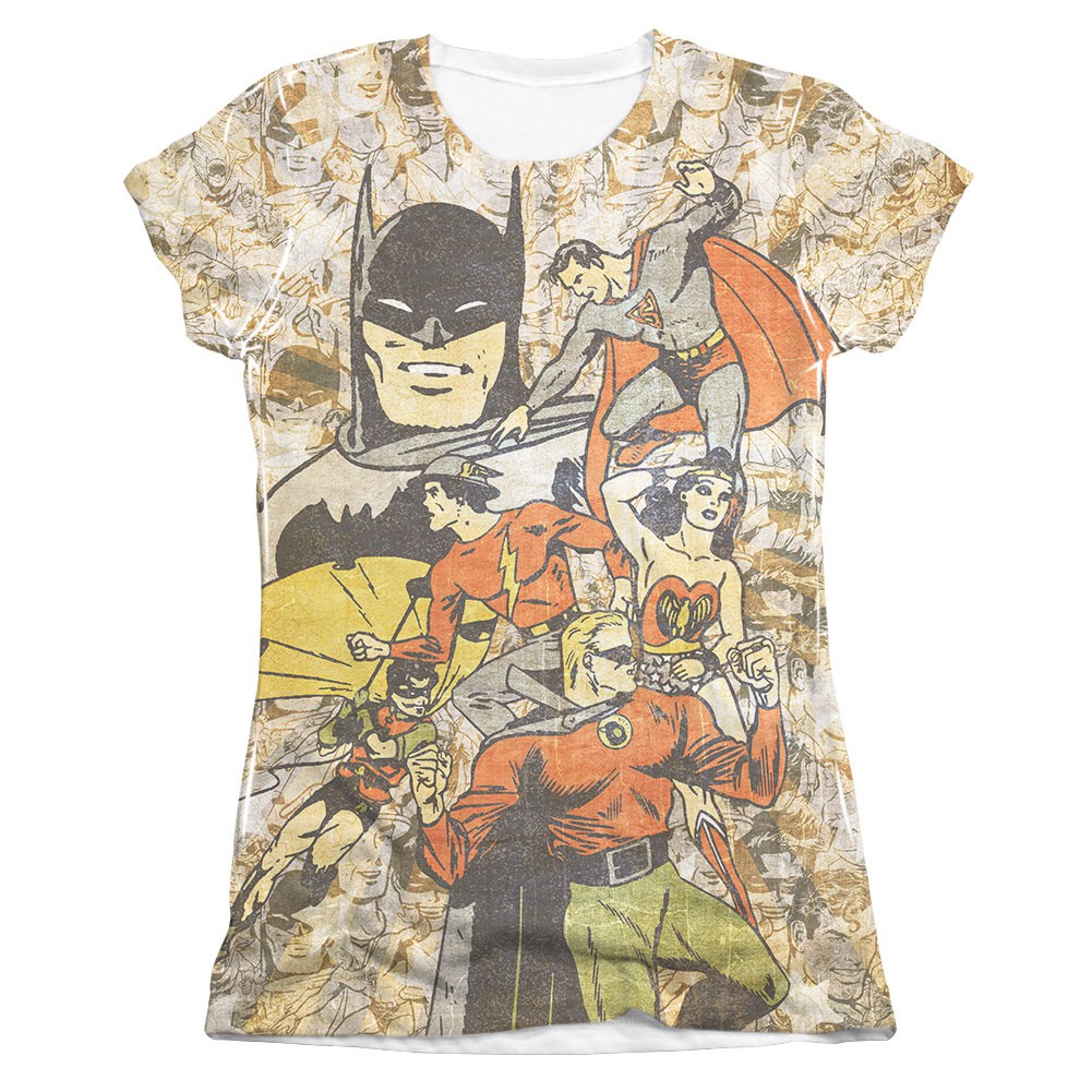 Justice League All Stars Sublimation Juniors Tee Shirt