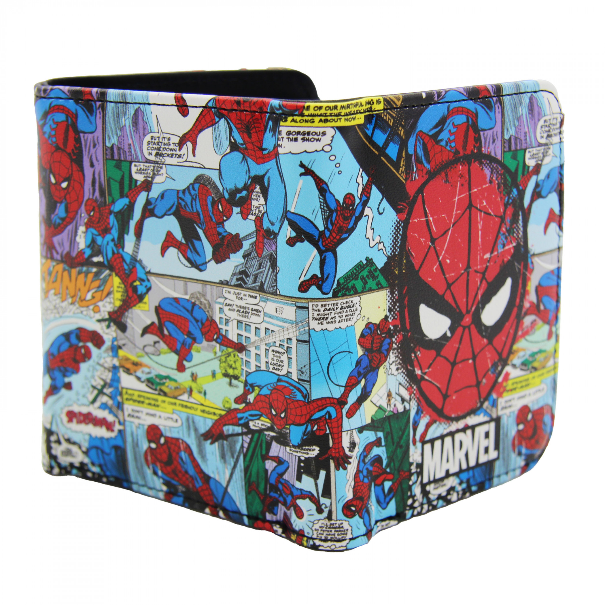 Spider-Man Blue Sky Action Trifold Wallet in Collectors Tin