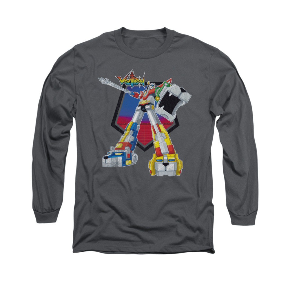 Voltron Blazing Sword Gray Long Sleeve T-Shirt