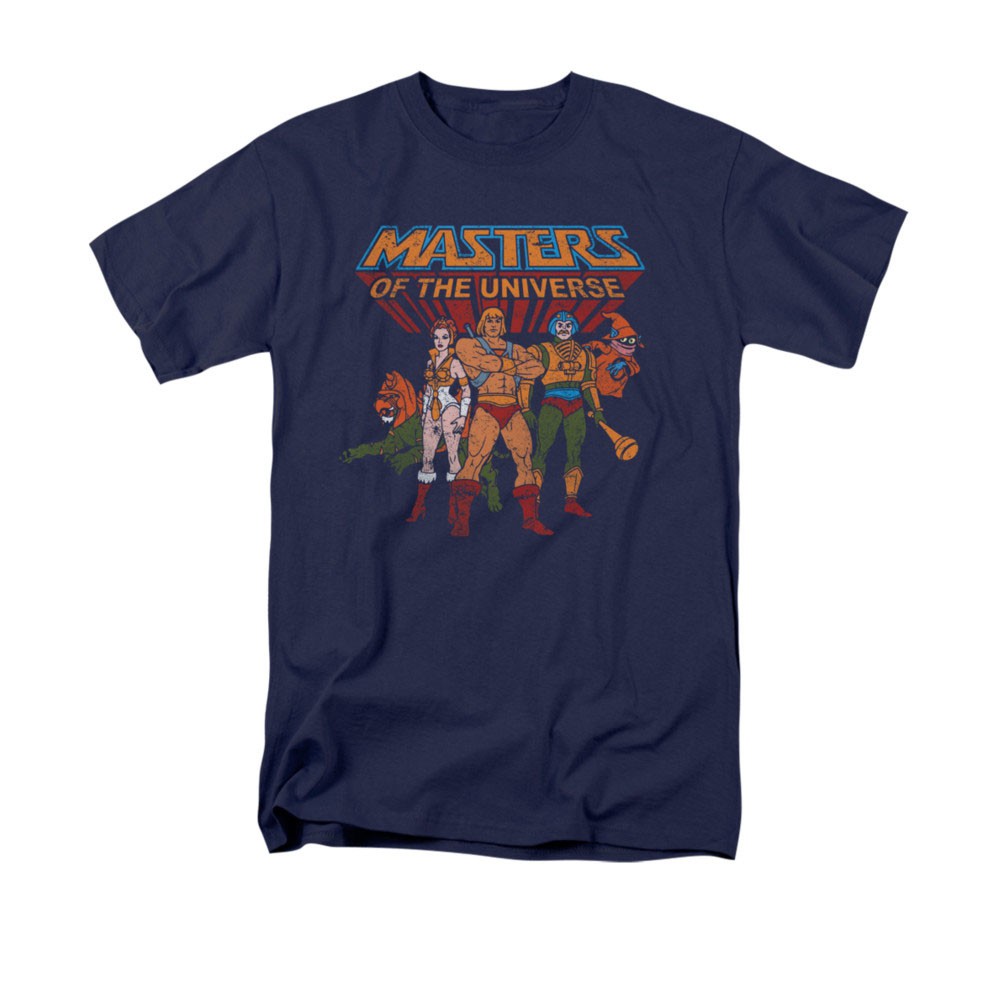 He-Man Masters Of The Universe Heroes Navy Blue Tee Shirt