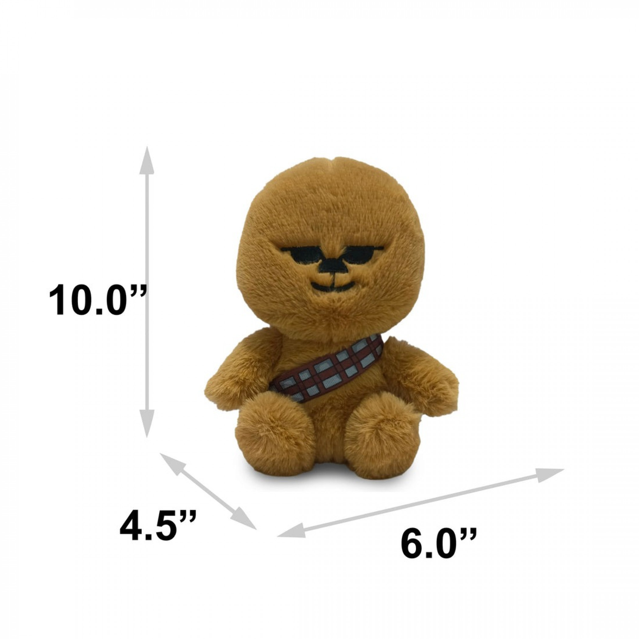 Star Wars Chibi Chewbacca Sitting Squeaker Plush Dog Toy