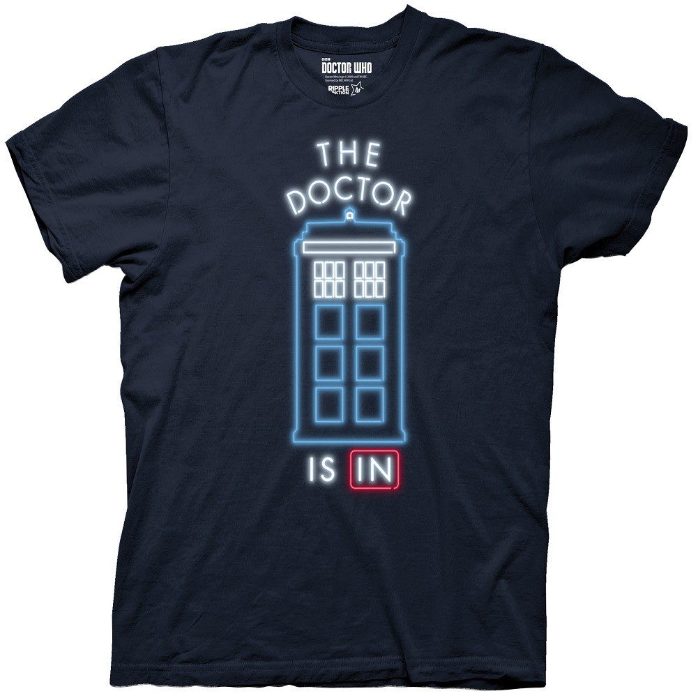 Doctor Who Neon Light Tardis T-Shirt