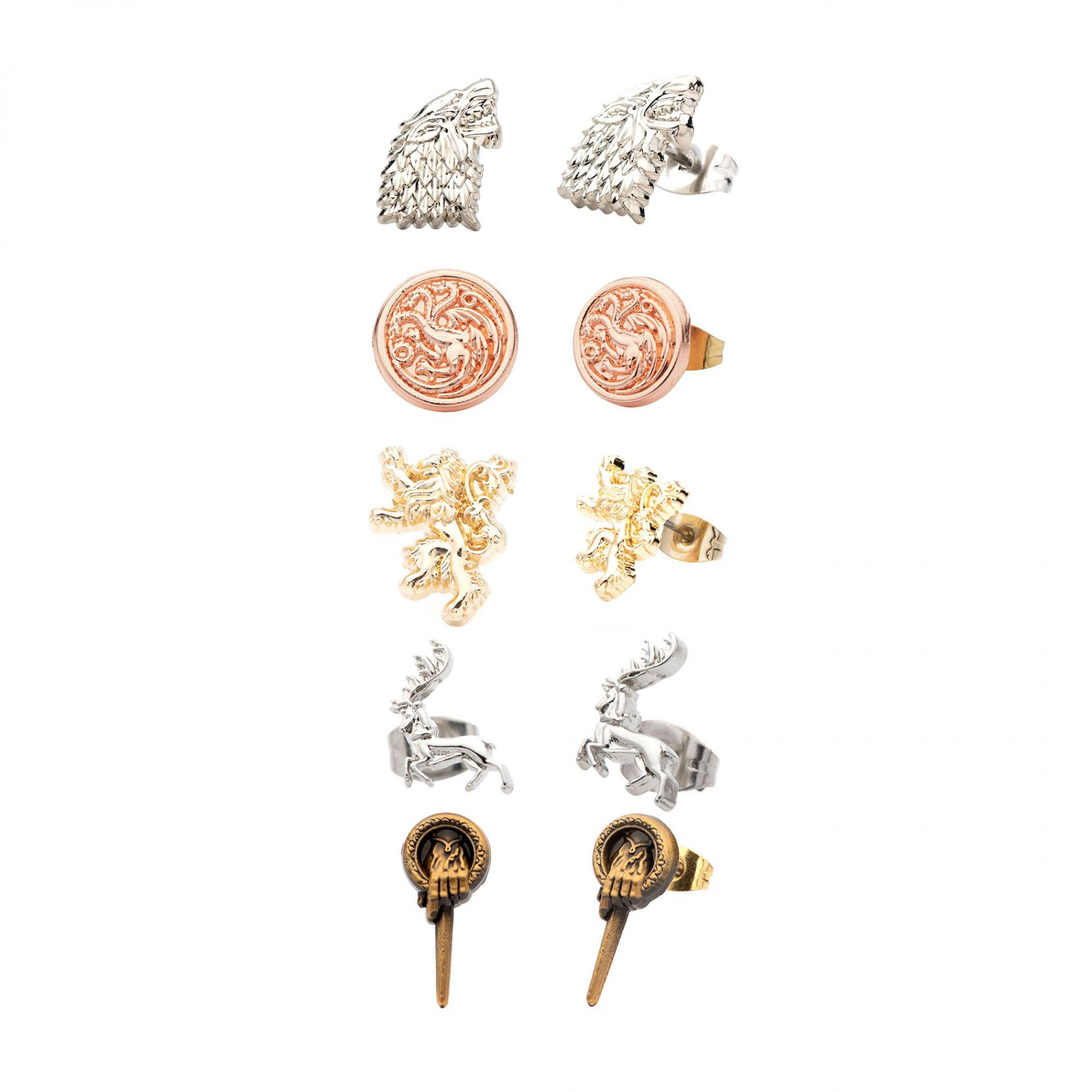 Game of Thrones Symbols 5-Pair Earrings Set