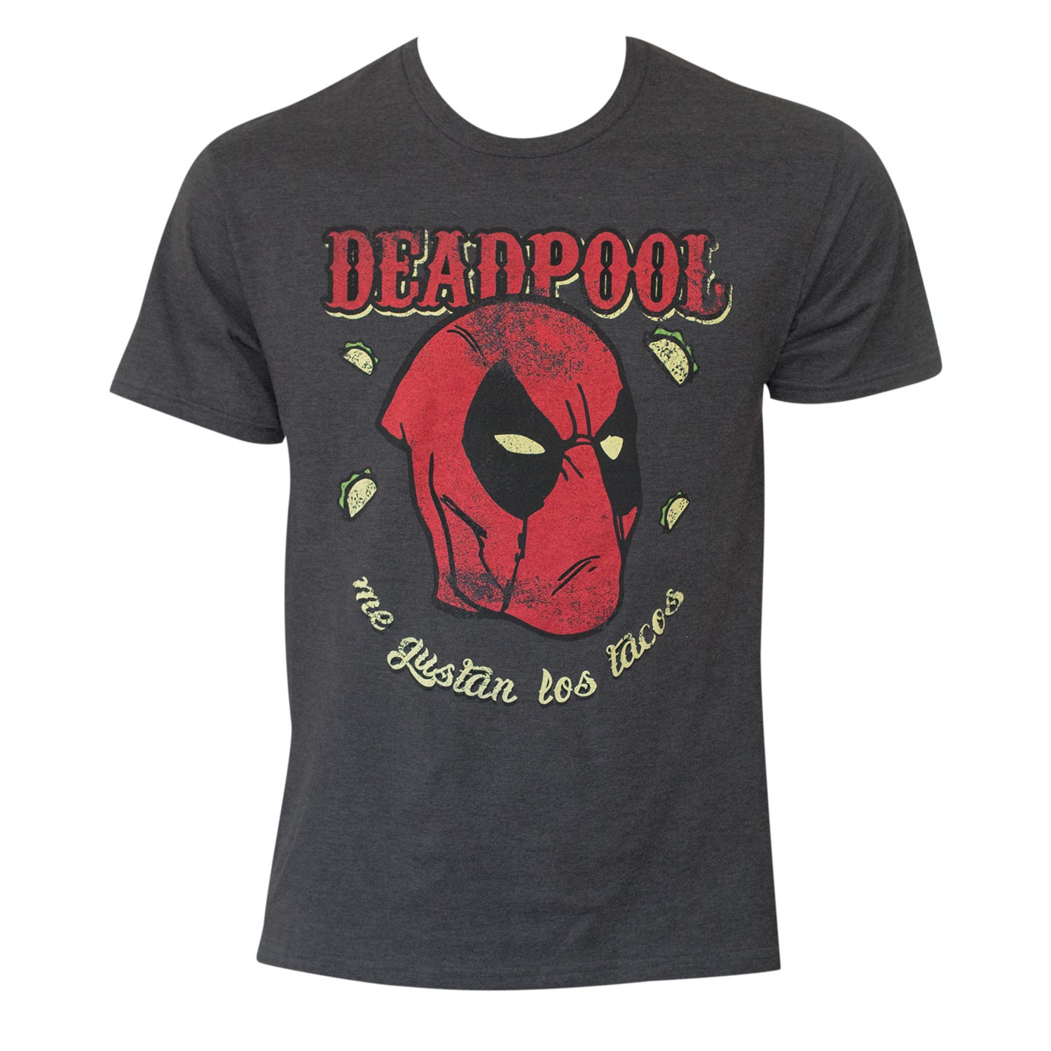 Deadpool Loves Tacos Gray T-Shirt