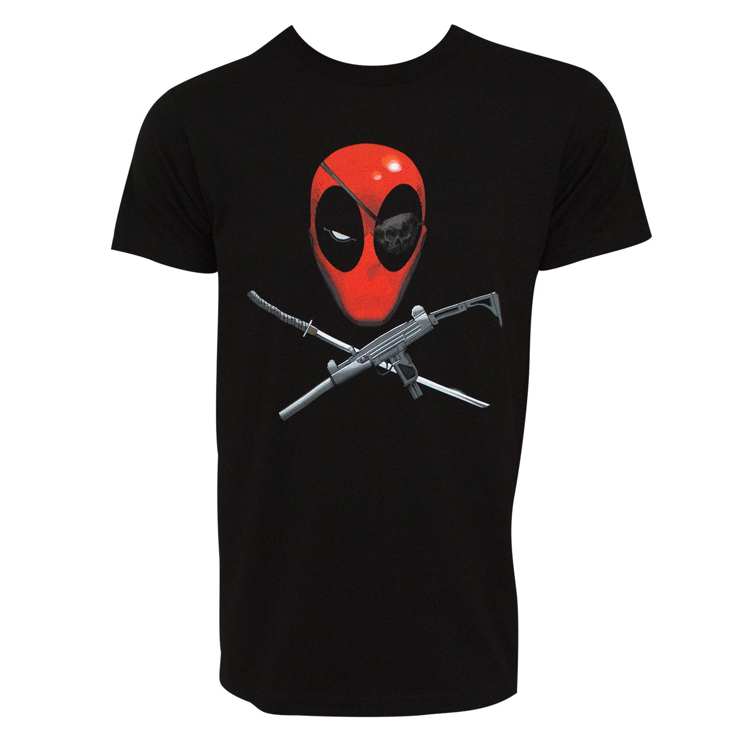 Deadpool Eyepatch Men's Black T-Shirt