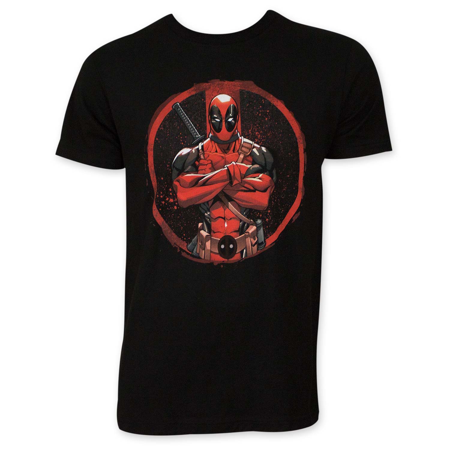 Deadpool Men's Black Crossed Tee Shirt