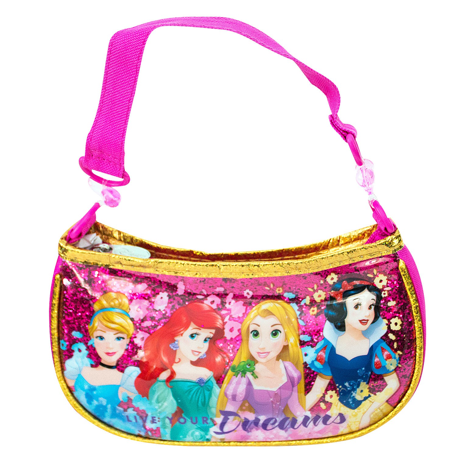 Disney Princess Youth Girls Sparkle Pink Handbag Purse
