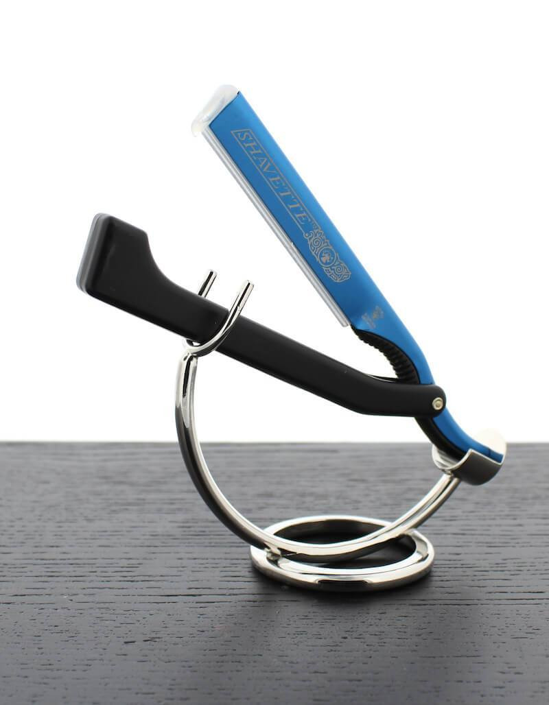 Product image 0 for Dovo Shavette Straight Razor, Blue with Black Handle