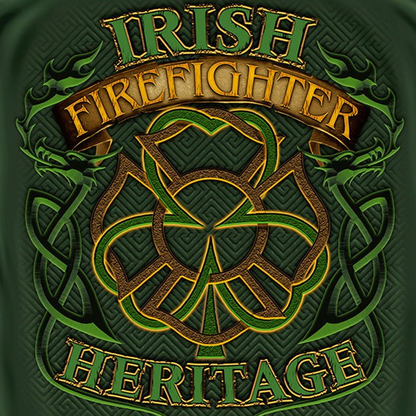 Firefighter Irish Heritage St. Patrick's Day T Shirt