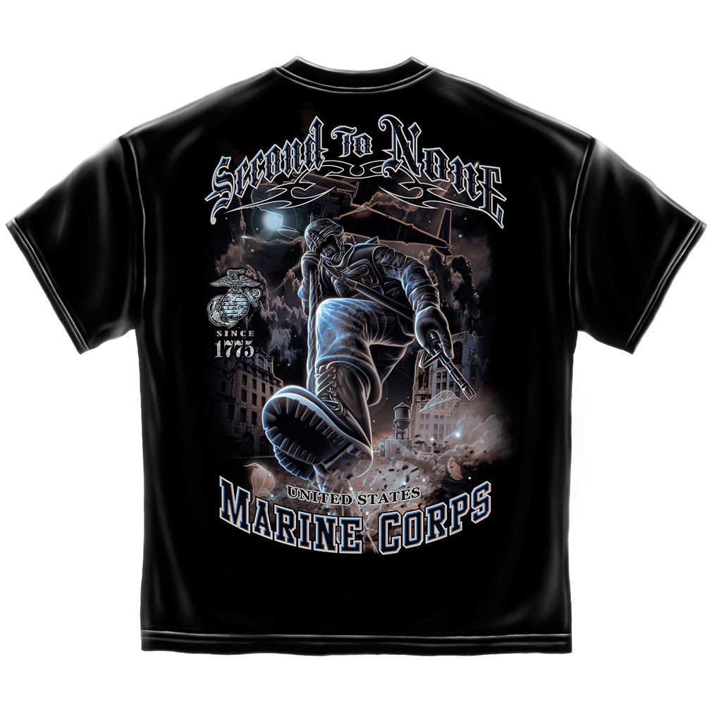 Marines Second to None T-Shirt - Black