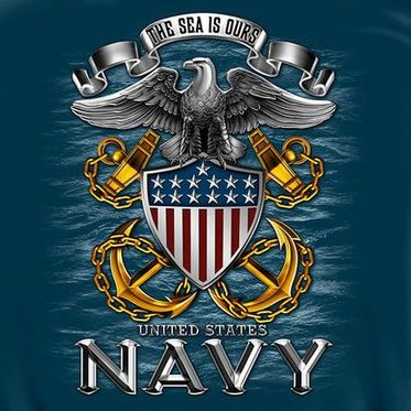 Men's Blue US Navy Hooded Sweatshirt