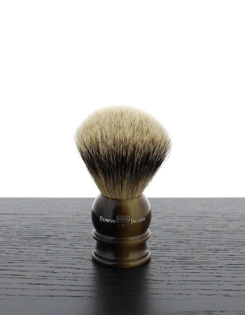 Product image 0 for Edwin Jagger Silver Tip Badger Shaving Brush, Medium, Imitation Horn