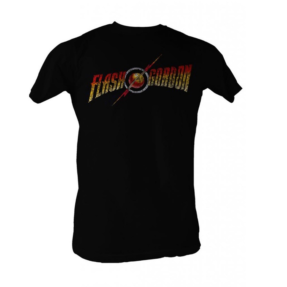 Flash Gordon Full Color Logo Men's Black T-Shirt.