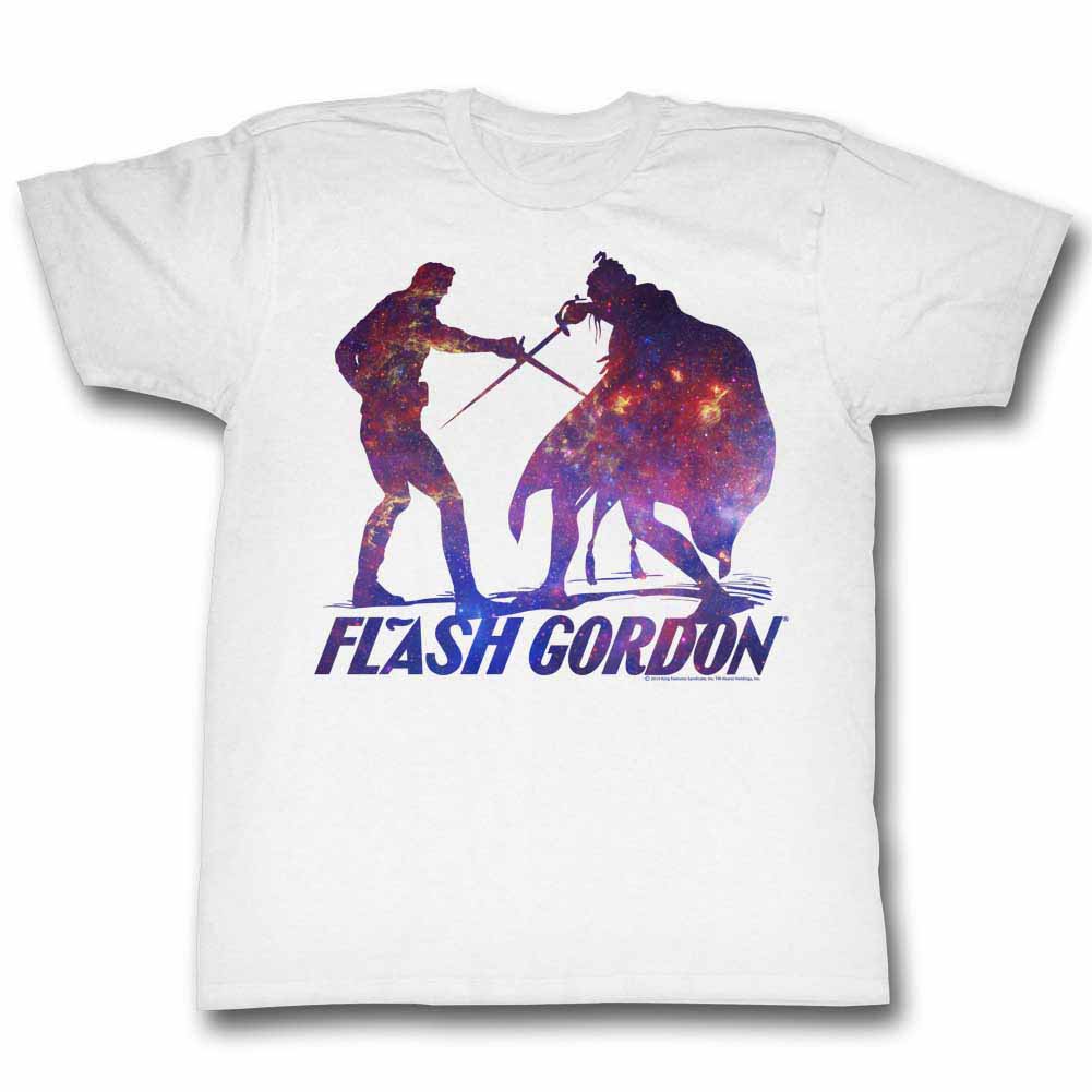 Flash Gordon Silhouphite Mens White T-Shirt