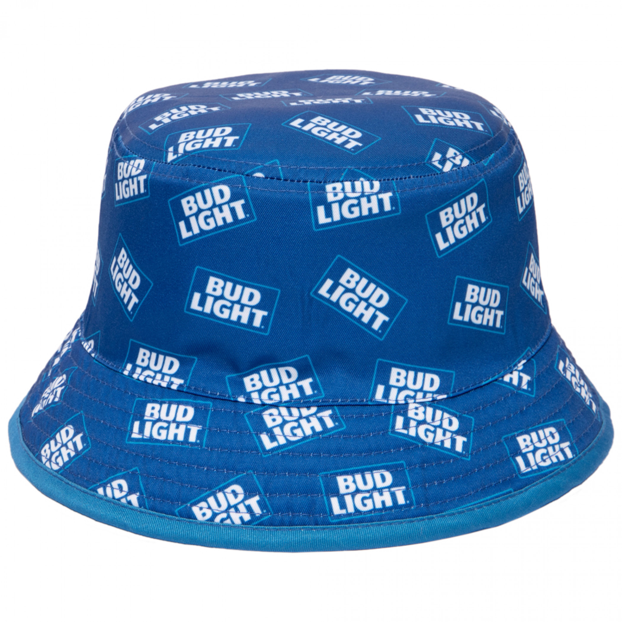 Bud Light Beer Labels All Over Reversible Text Bucket Hat