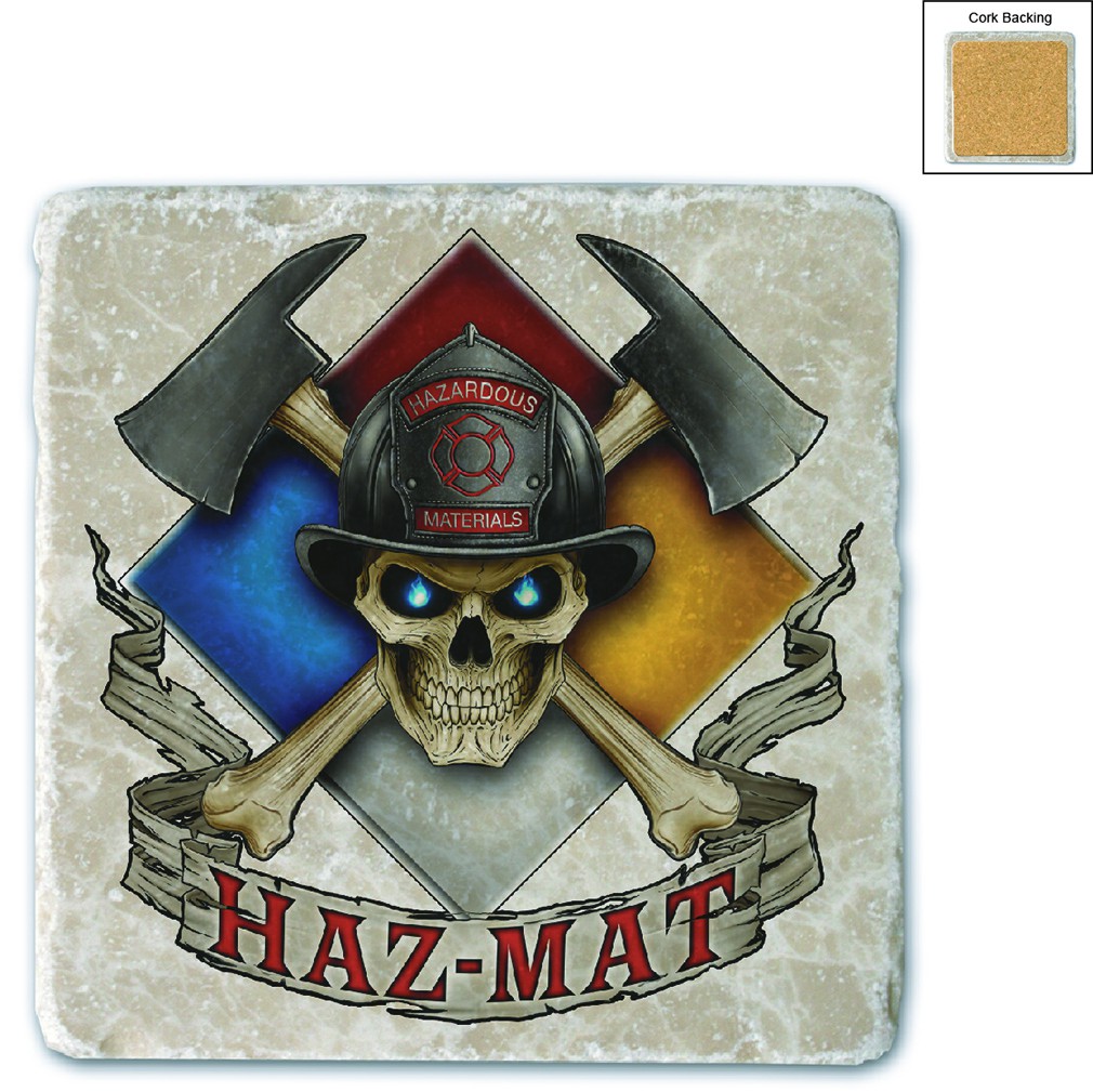 Firefighter Haz Mat Stone Coaster