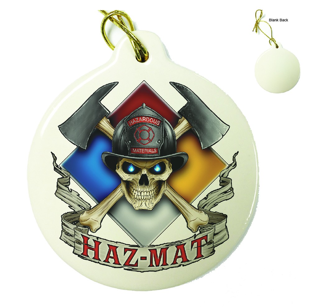 Firefighter Haz Mat Porcelain Ornament