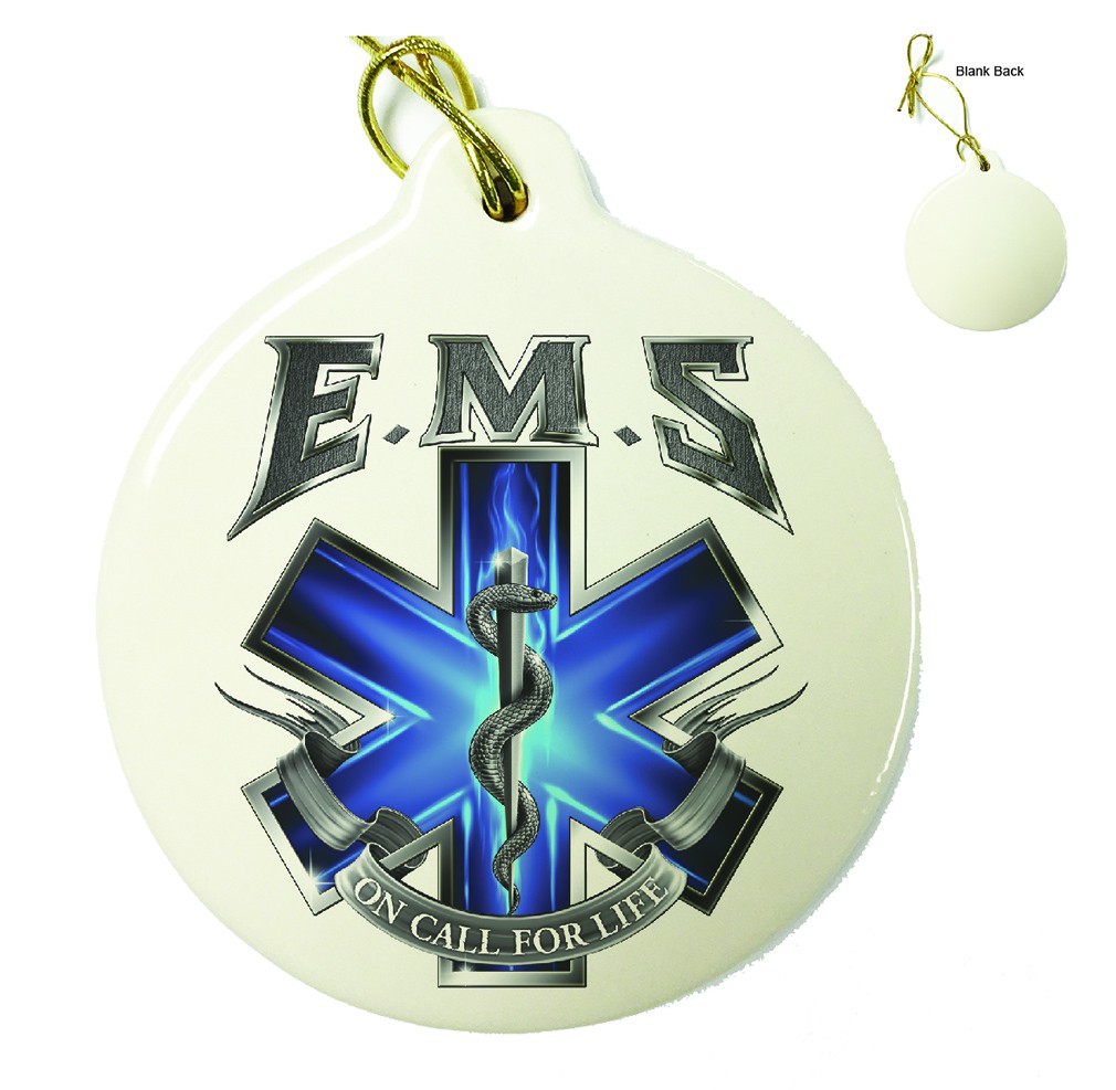 On Call For Life EMS Porcelain Ornament