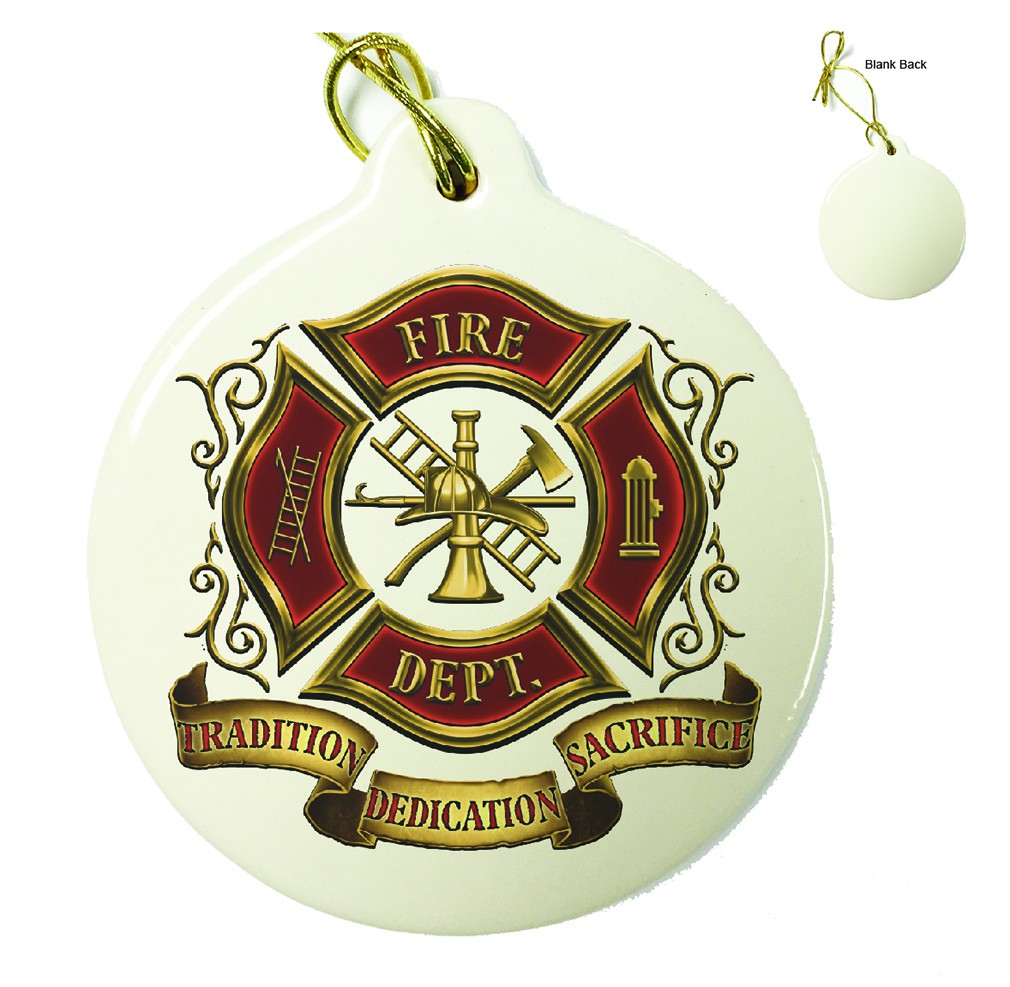 Volunteer Firefighter Porcelain Ornament