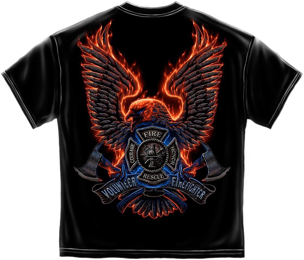 Volunteer Firefighter Courage Shirt - Black