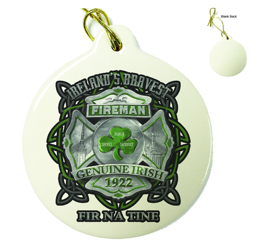 Firefighter Garda Ireland's Bravest Porcelain Ornament