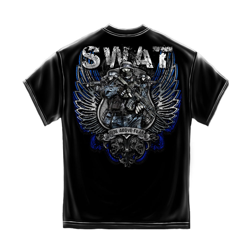 SWAT Rise Above Fear Black Foil T-Shirt
