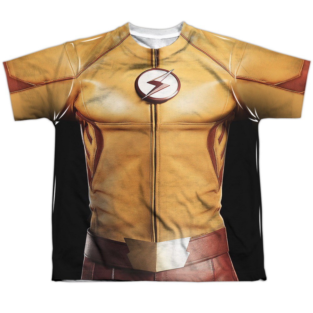 The Flash Justice League Yellow Youth Costume Tee