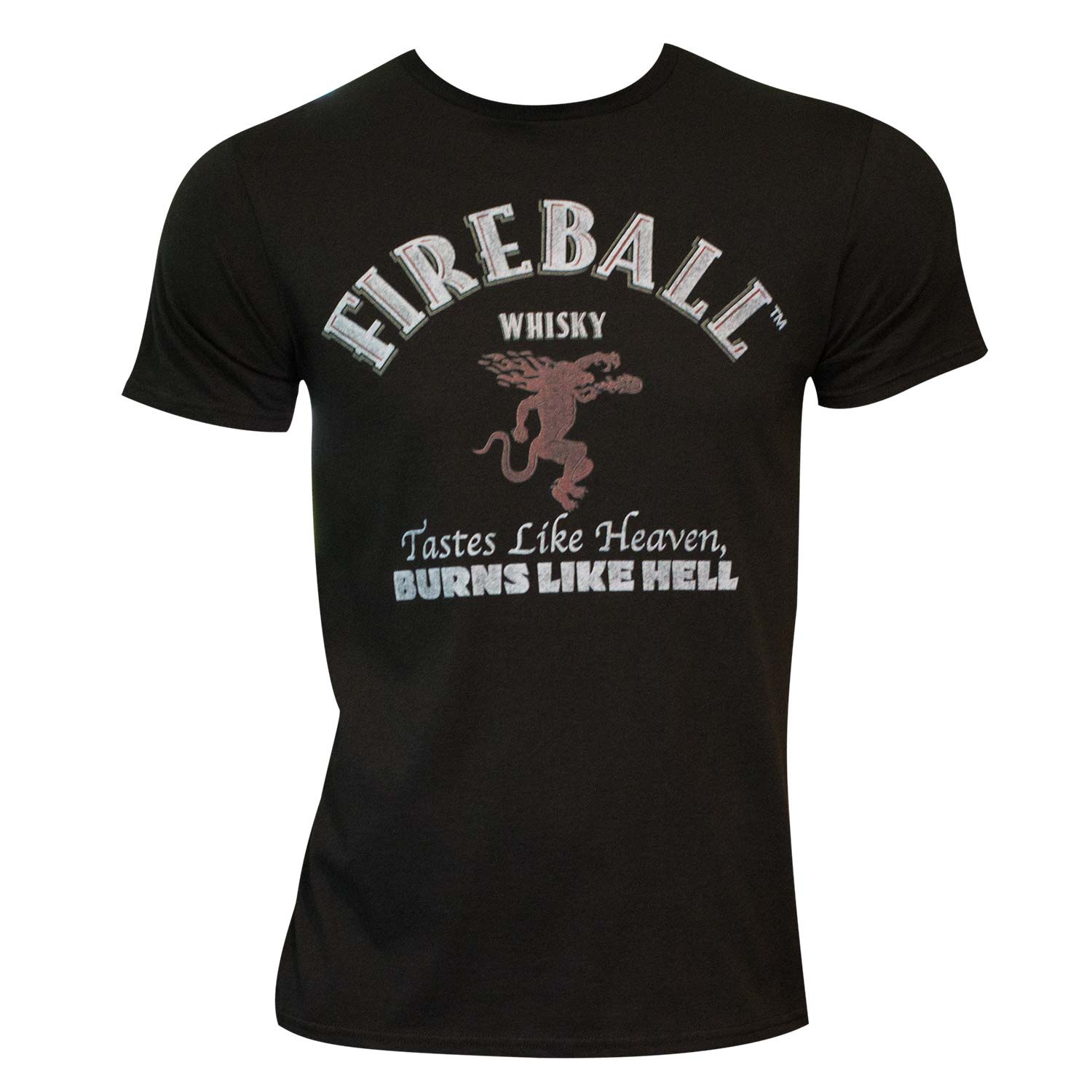 Men's Fireball Black Text Label T-Shirt
