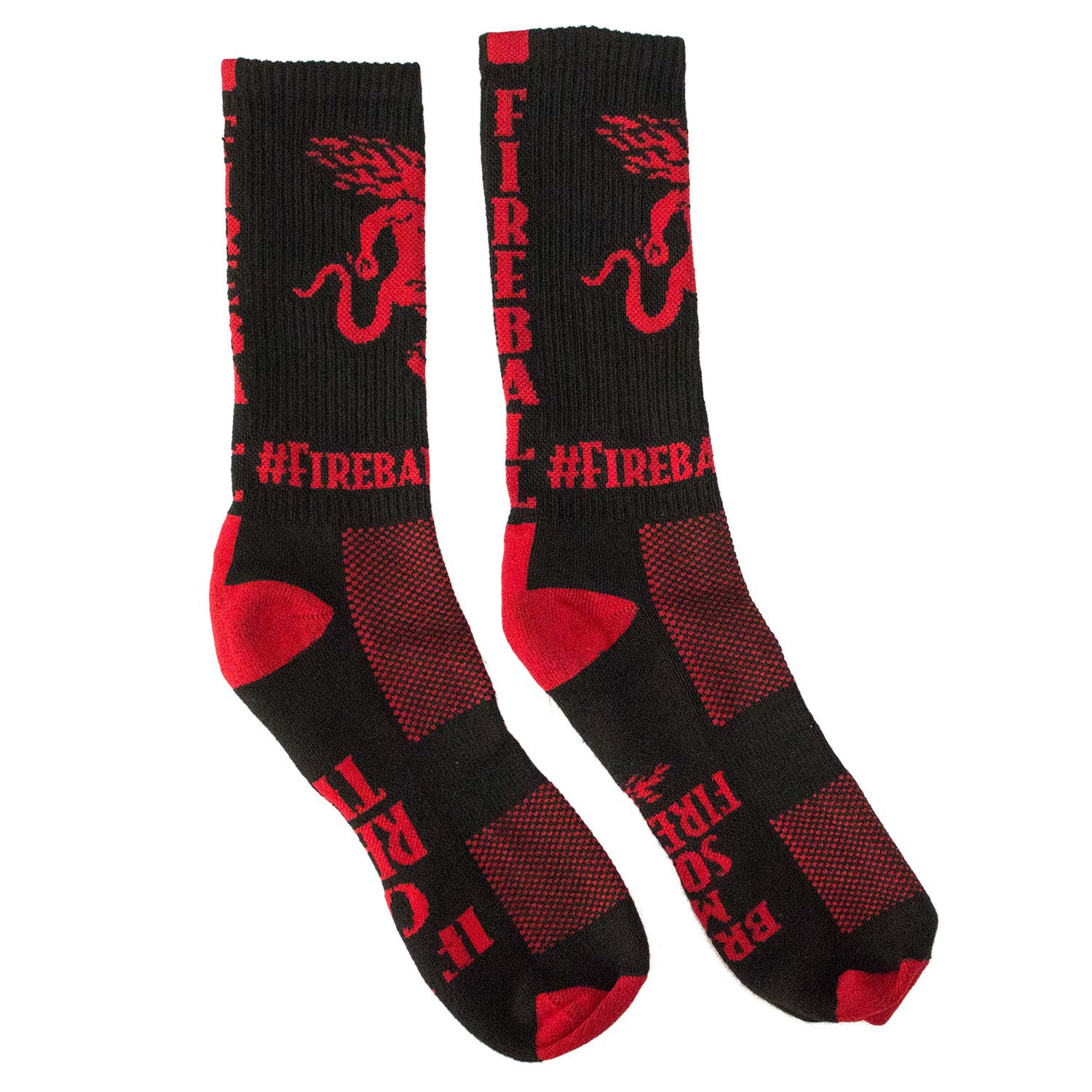 Fireball Friday Red And Black Socks