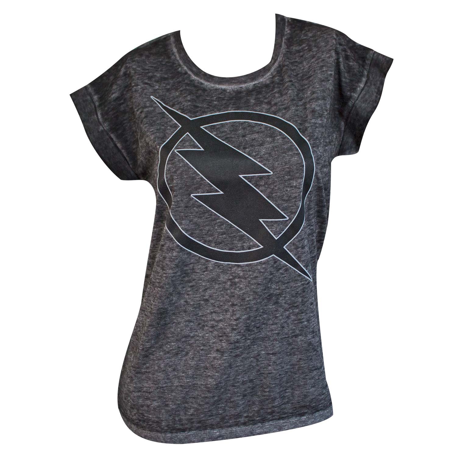 The Flash Grey Rolled Sleeve Women's Tee Shirt
