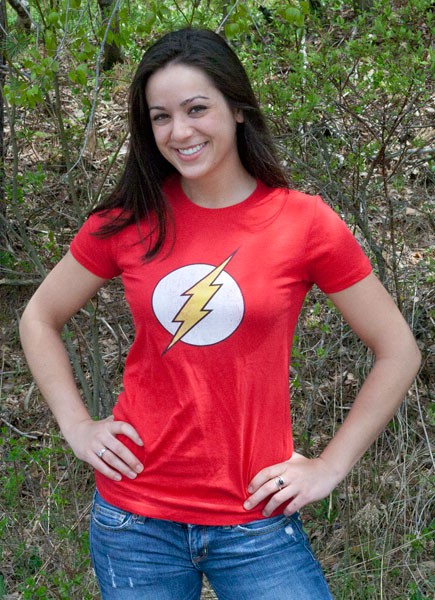 The Flash Logo Red Juniors Graphic T-Shirt