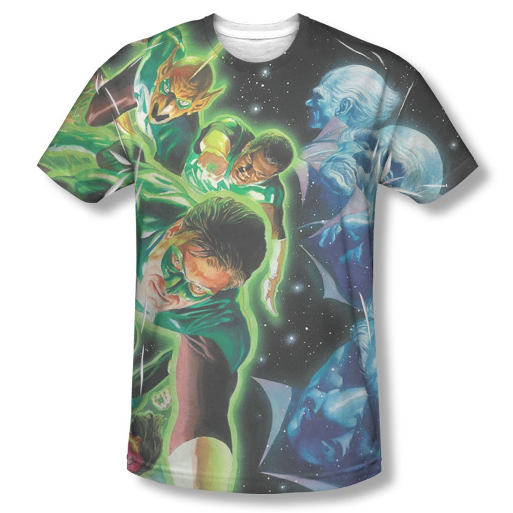 Green Lantern Men's Black Sublimation Guardians Tee Shirt