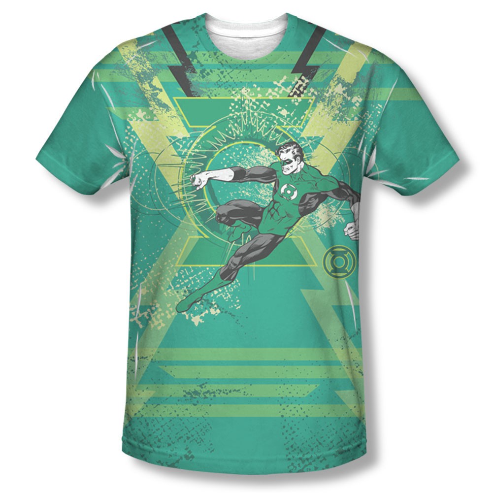 Green Lantern Wield The Power Sublimation Green Tee Shirt