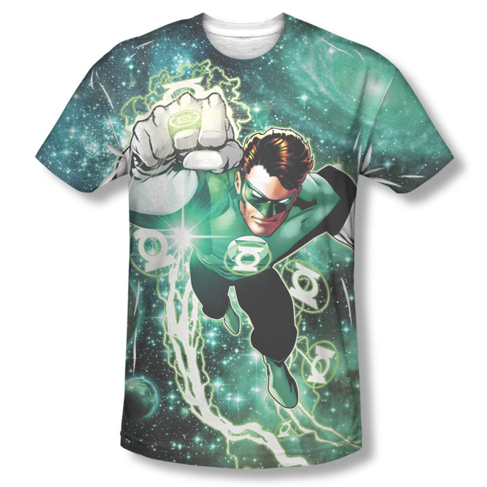 Green Lantern Galactic Hal Sublimation Green Tee Shirt