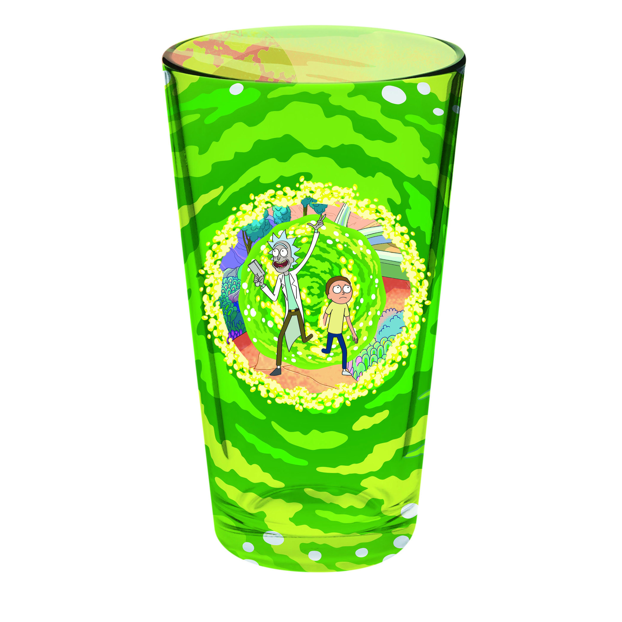 Rick and Morty Portal Decal Wrapped Pint Glass