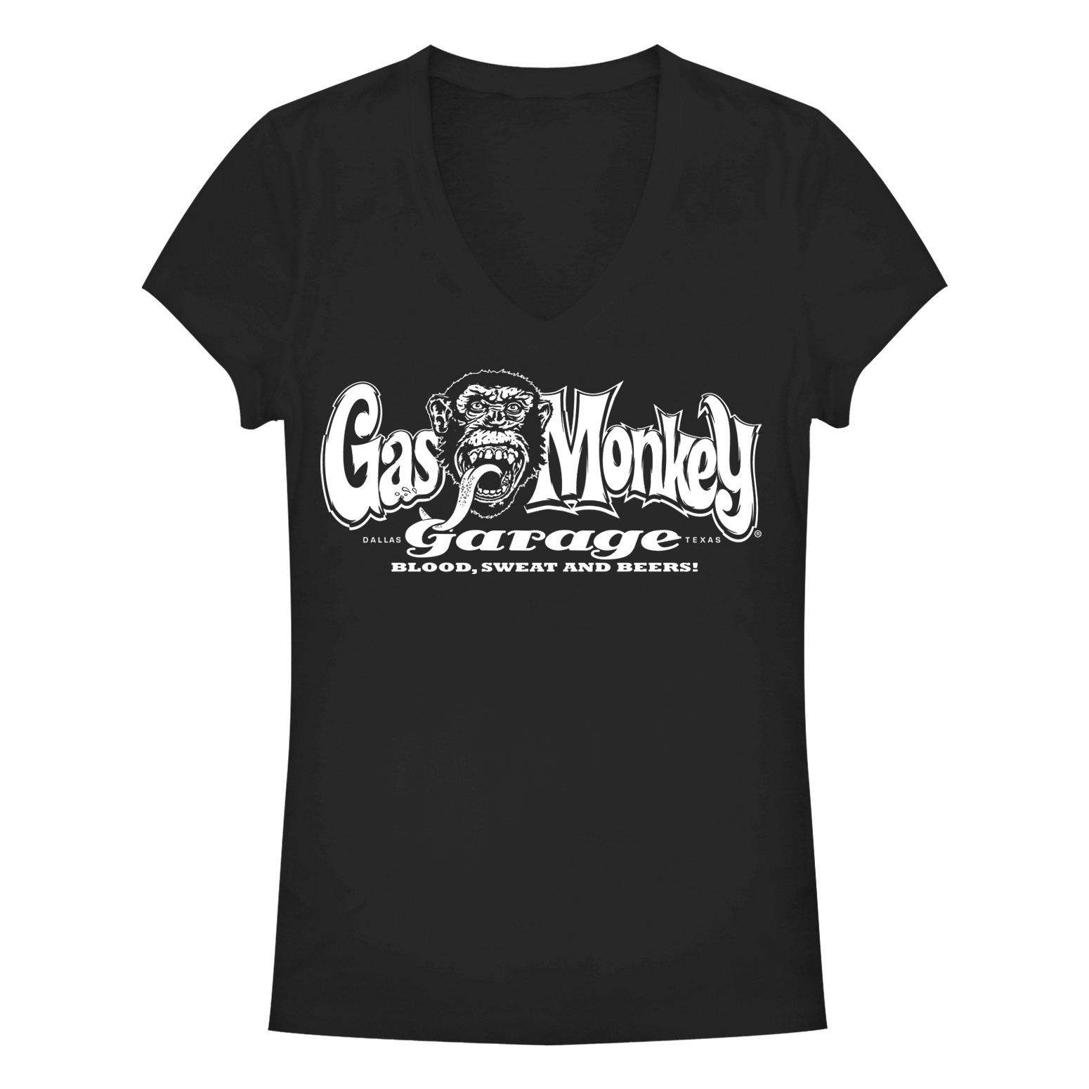 Gas Monkey Garage Blood Sweat Beers Black Juniors T-Shirt