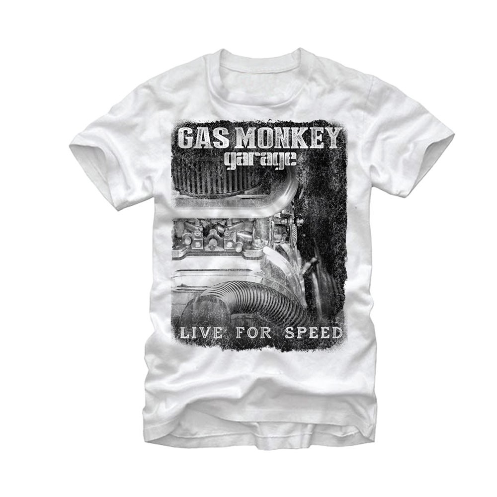 Gas Monkey Garage Super Charged White T-Shirt