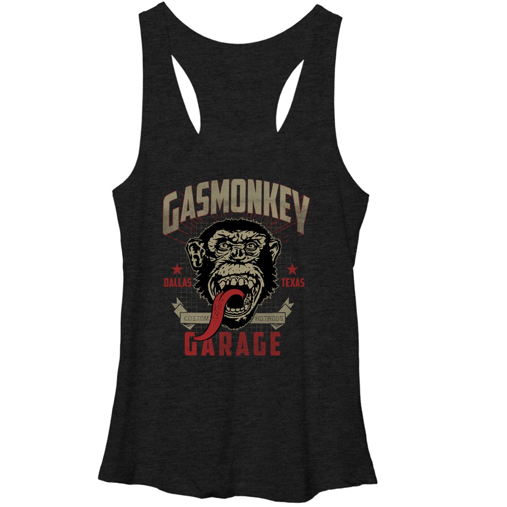 Gas Monkey Garage Framed Black Heather Juniors Tank Top