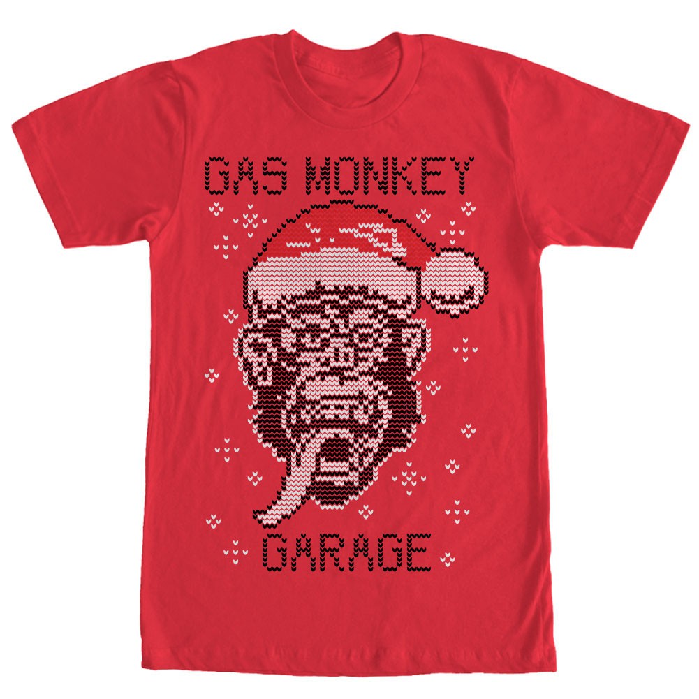 Gas Monkey Garage Knit Monkey Red T-Shirt