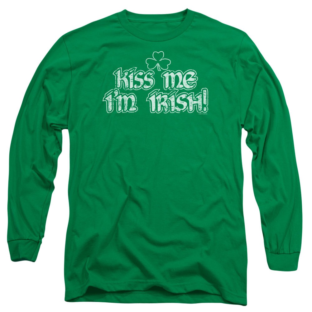 St. Patrick's Day Kiss Me I'm Irish Green Long Sleeve T-Shirt