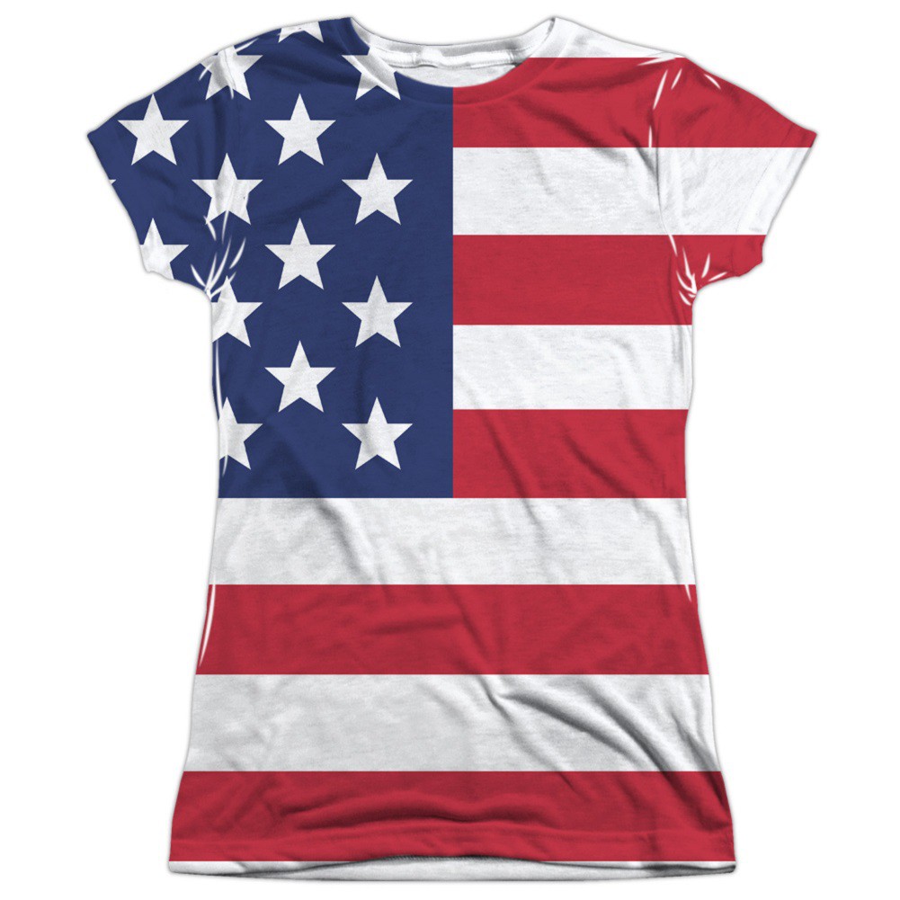 American Flag Patriotic Women's Tshirt