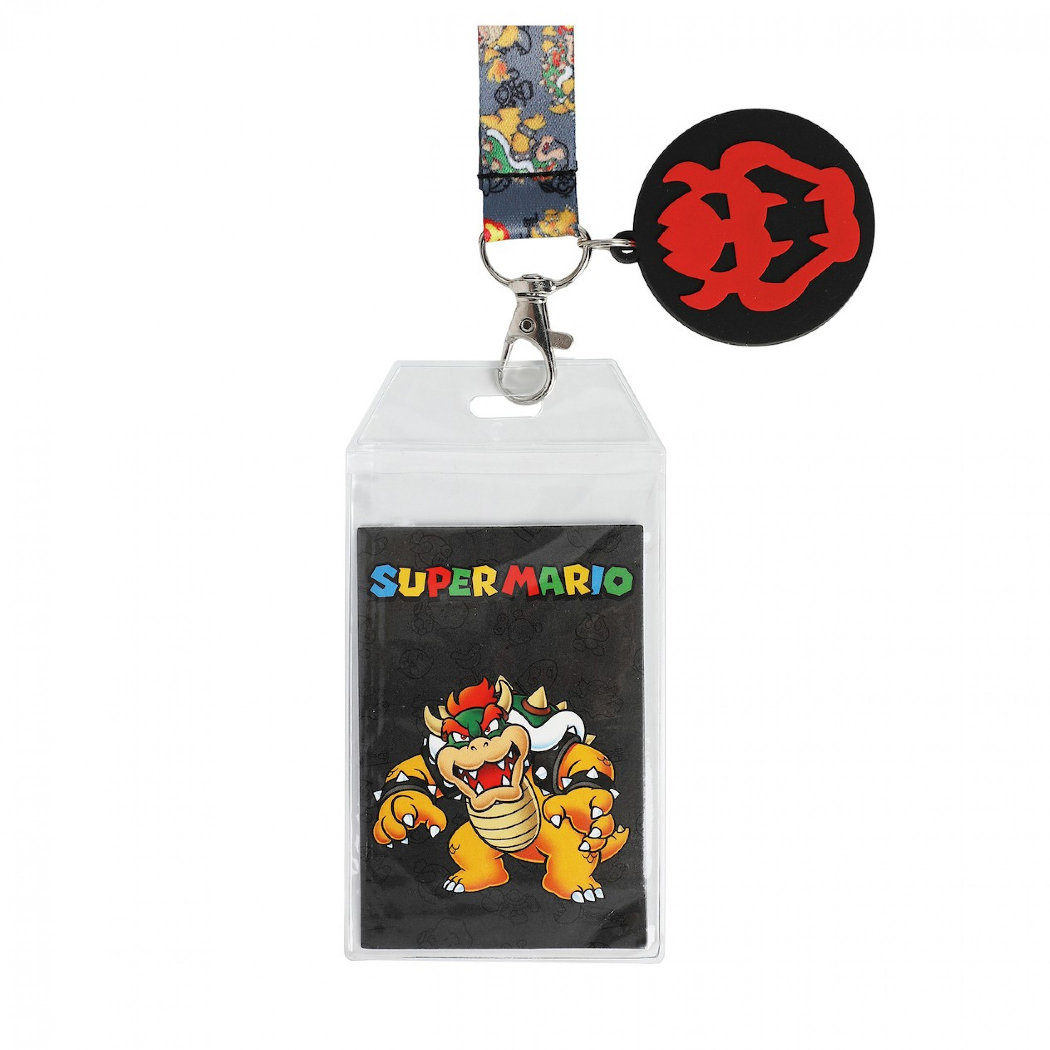 Super Mario Bros. Icons Lanyard with Bowser Rubber Charm