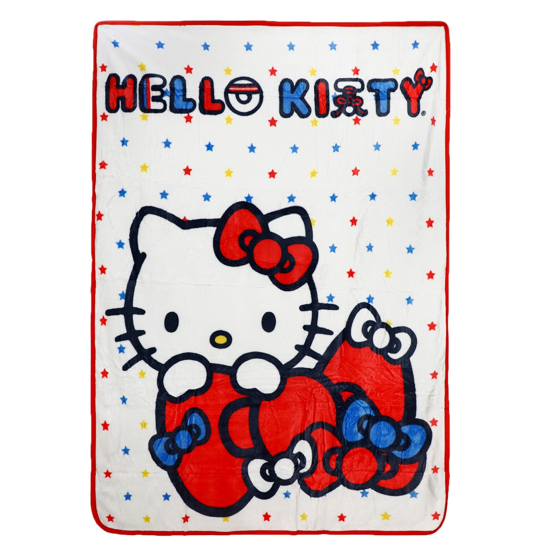Hello Kitty Big Bows Sports Fleece Throw Blanket