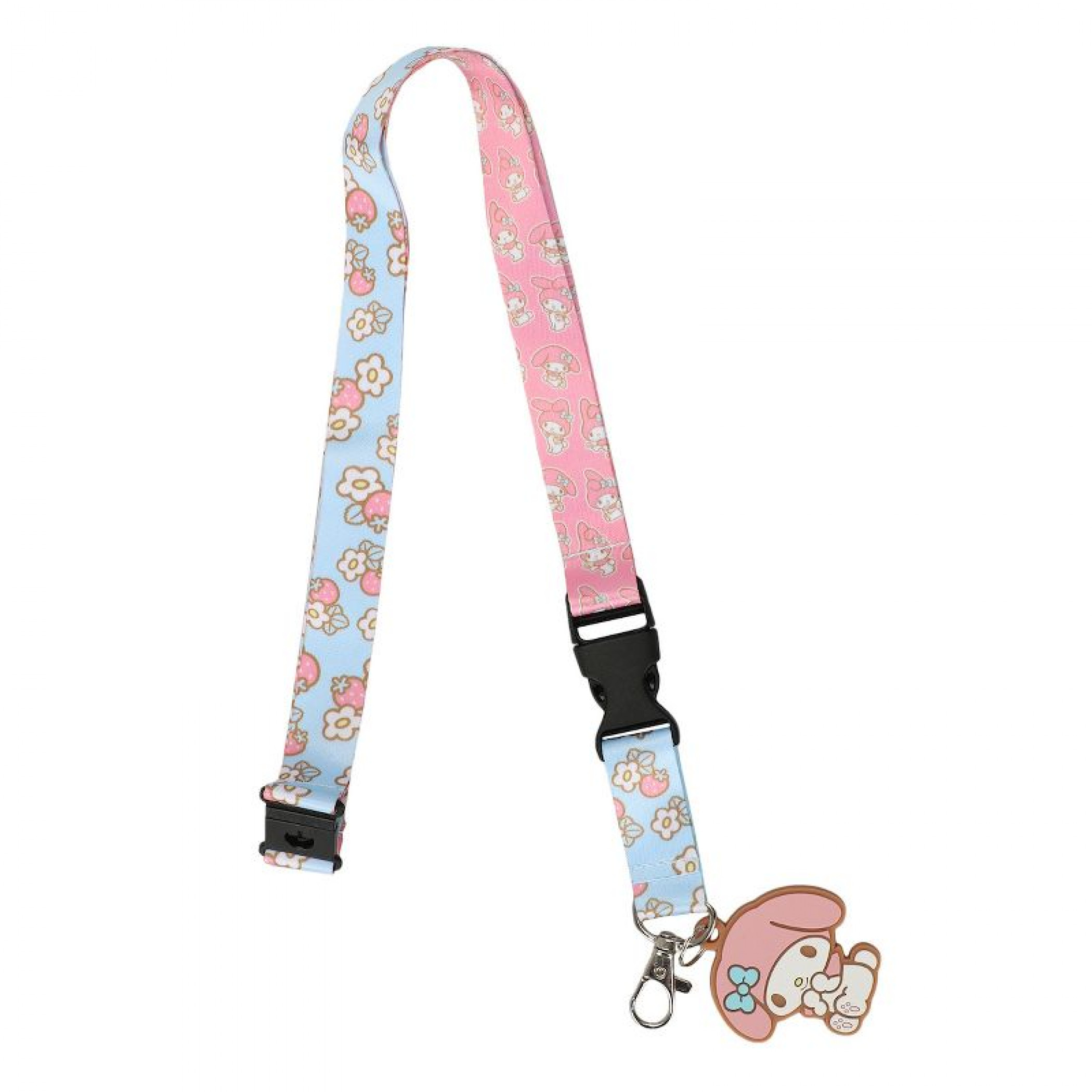 My Melody Sanrio Floral Lanyard w/ Rubber Charm